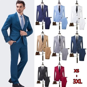 The High Quality Spring Business and Leisure Suit A Two-piece Suit The Groom's Best Man Wedding 8 Colors - intl