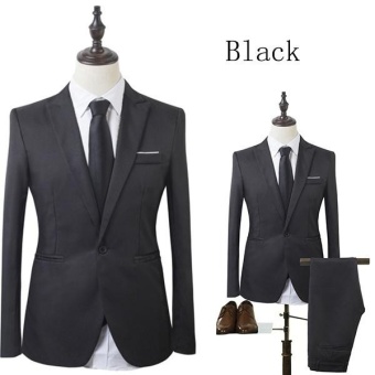 The High Quality Spring Business and Leisure Suit A Two-piece Suit The Groom's Best Man Wedding 8 Colors - intl