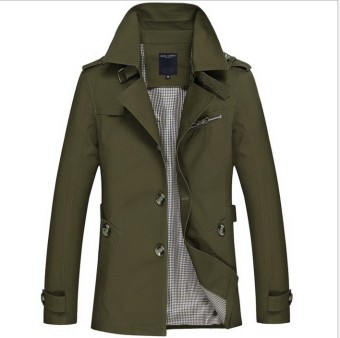 The man in the new autumn and winter long Windbreaker Jacket Mens Cotton Jacket - intl