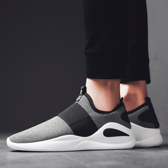 Thick bottomed low top Rubber shoes Sneakers mesh shoes Gray