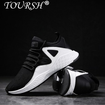 TOURSH Men Shoes Men Casual Shoes Breathable Lace up Flats Fashion Male Footwear Sneakers Sports Shoes Running Shoes