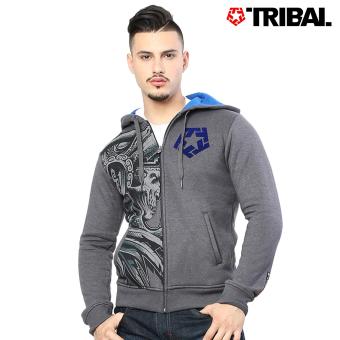 TRIBAL Falcor Trucker Men's Hoodie Jacket Acid Black/Blue Ocean