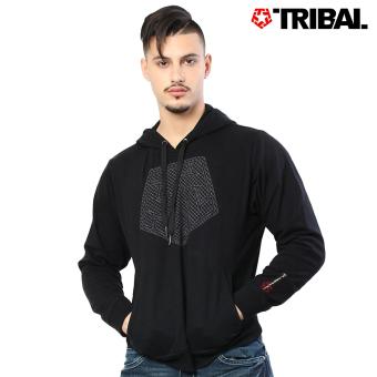 TRIBAL XHatch Pullover Trucker Men's Hoodie Jacket Black Diamond