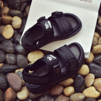 Ulzzang New style for men and women sandals Black