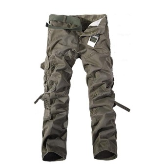 US STOCK Men Casual Military Army CARGO CAMO Combat Work Pants Straight Trousers Green - intl