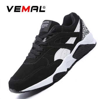 VEMAL Men's Casual Breathable Lightly Sports Shoe Athletic Lace Up Fashion Sneakers Black - intl