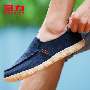 Warrior New style autumn Men loafers canvas shoes Shen Lan Shen Lan