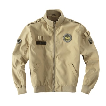 Weargen High Quality Ma1 Army Green Tactical Military varsity Flight Windbreaker Pilot US Air Force Bomber Jacket for Men Clothes 520-Khaki - intl
