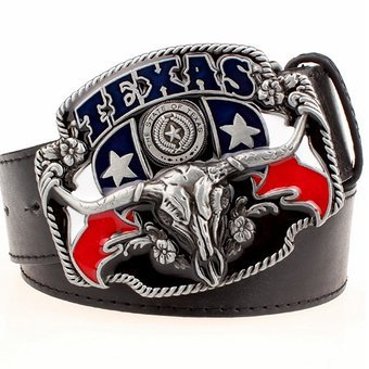 Wild west cowboy personality Men's belt metal buckle bull head American Texas western cowboy style belts trend belt for men gift