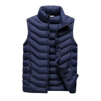 Winter down man lightweight vest Deep Blue