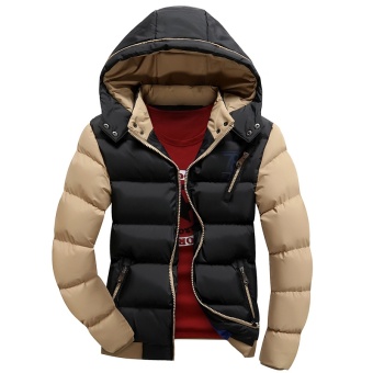 Winter Jacket Men Warm Thermal Coat Cotton Padded Clothes Thickening - intl