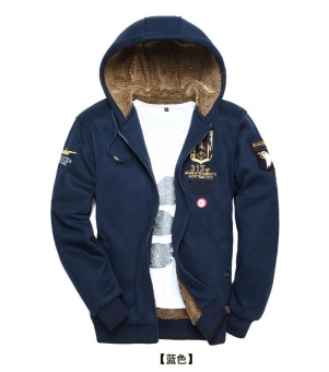 Wool Warm Winter Coats Mens Hoodies and Sweatshirts Cardigan Jackets Clothes Wear Uniform Arm Tracksuits for Men - intl