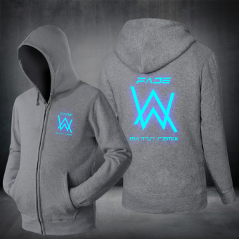 Xiu Luo DJ clothes matching light jacket Gray blue glow in the dark