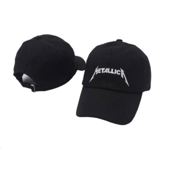 XKP Summer Brand Dad Hat Black Metallica Embroidery Baseball Caps Hatswomen Men Snapback Fitted Sun Cap - intl