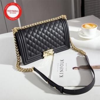 Yeeymall Fashion Shoulder Bag Jelly Color Handbag New(Black)