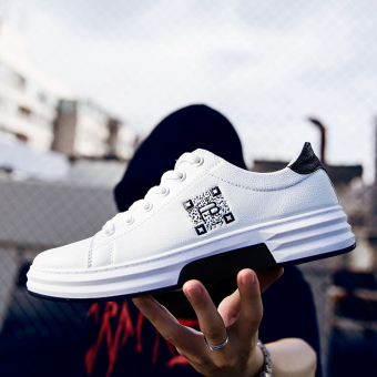 Youth casual summer Teenager white shoes White and black Men Sneakers Rubber Shoes
