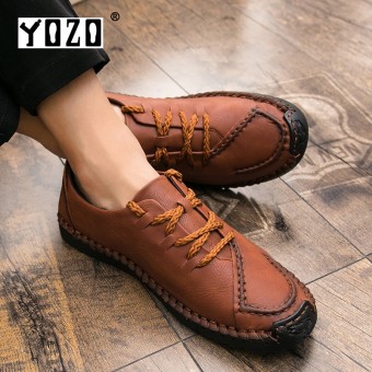 YOZO Hot Sale Moccasins Shoes New Comfortable Casual Shoes Quality Leather Shoes Men Loafers Men Shoes - intl