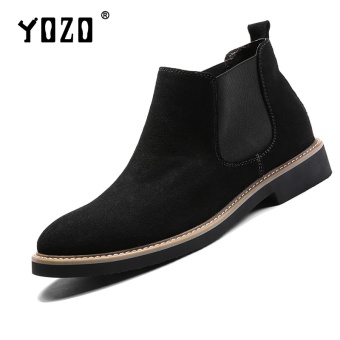 Yozo Men Shoes Boots Genuine Leather Formal Fashion Shoes Slip On Men'S ShoesBlack - intl