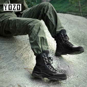 YOZO Military Boots High-Quality Men Shoes Women Shoes Special Forces Combat Boots High Top Tactical Boots Wear-Resisting Desert Boots Army Boots Sizes 35-46 - intl