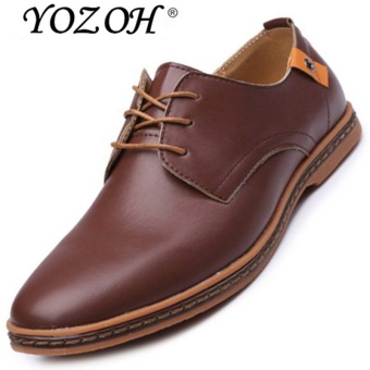 YOZOH High Quality Men Flats Casual New Genuine Leather Flat Shoes Men Work Shoe - intl