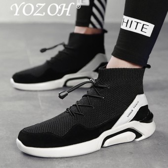 YOZOH Men Casual Shoes Slip On Male Fashion Footwear Walking Sock Shoes Mens Breathable Sports Shoes - intl