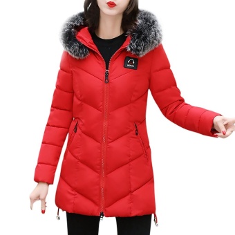 Zapramoon Women Ladies Slim Hooded Down Padded Long Winter Thickening Warm Parka Outwear Fashion Jacket Coat - intl