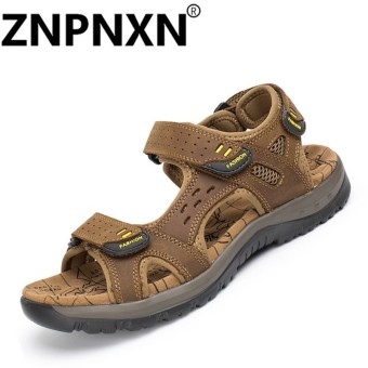 ZNPNXN Mens Sandals Genuine Leather Cowhide Sandals Outdoor Casual Men Summer Leather Shoes For Men - intl