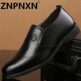 ZNPNXN New Arrivals Top Quality Luxurious Geniune Leather Shoes Men'S Formal Shoes Dress Shoes Business Office Shoes Kasut Lelaki Black - intl