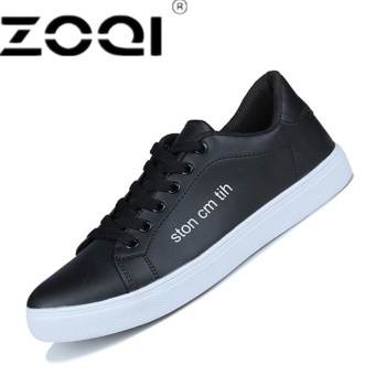 ZOQI Canvas Flat Shoes Men Fashion Sneaker BreathableBlack - intl
