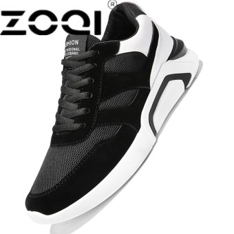 ZOQI Men Running Shoes Breathable Mesh Lace Up Trainer Walking Shoes Outdoor Athletic Sport Sneakers For Men - intl