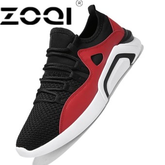 ZOQI Men Running Shoes Breathable Mesh Lace Up Trainer Walking Shoes Outdoor Athletic Sport Sneakers For Men - intl