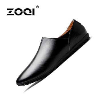 ZOQI Men's Fashion Low Cut Shoes Formal Shoes Black - intl