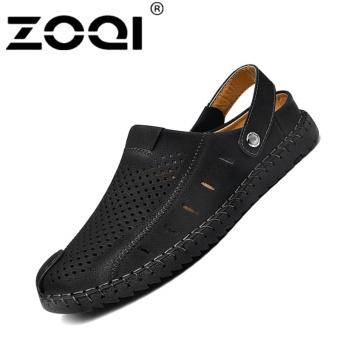 ZOQI Men's Fashion Casual Beach Shoes Summer Sandals SlipperBlack - intl