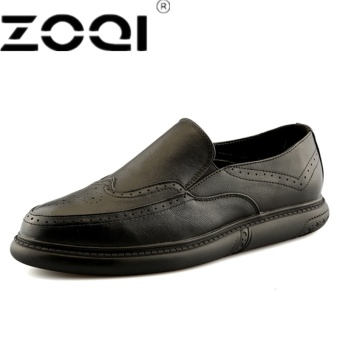 ZOQI Luxury Brand Oxford Shoes For Men's Round Toe Dress Shoes Men Italian Leather Formal Wedding Shoes