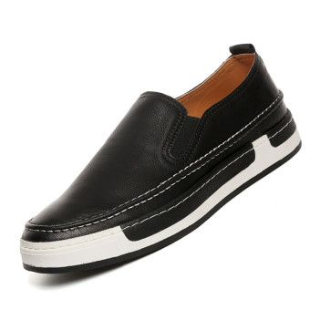 ZOQI Summer Man's Slip-Ons&Loafers Fashion Casual Breathable Comfortable Shoes-Black