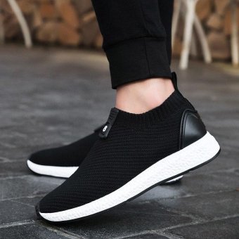 ZORO Athletic Men Sneakers Summer Breathable Mesh Sport Shoes For Men Outdoor Light Running Shoes Black - intl