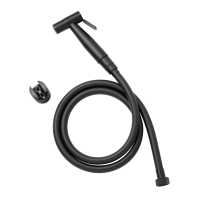 Cotto Bidet Handspray Set (stainless steel- matt black finish) 1.2M hose by Sanitec
