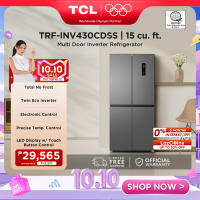 TCL 15 cu.ft. Cross-Door Refrigerator - TRF-INV430CDSS (0℃-Zone Total no frost Eco Twin Inverter Humidity Slider Crisper Twist Ice Maker Electronic Control Precise Temperature Control LED Light)