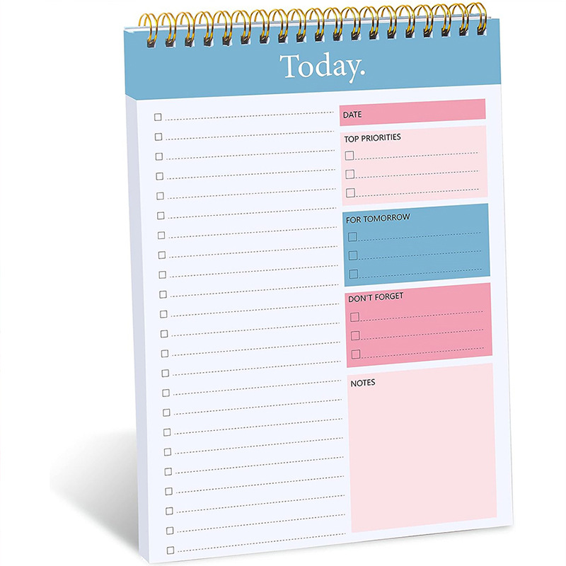TODAY’S TO DOS List NoteBook Desktop Memo Pad Notepad Daily Task Planner A5