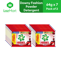 Ariel Powder Detergent with Downy Fabcon Passion 64g (6+1) - Pack of 2