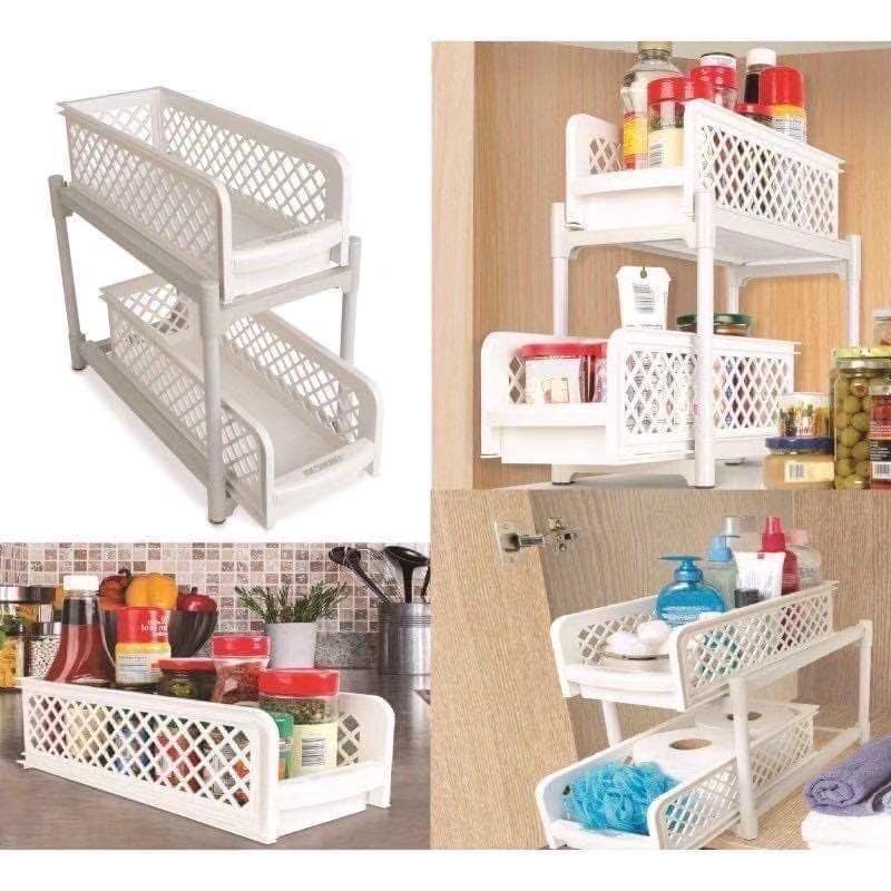 PORTABLE 2TIER DRAWER BASKETS
