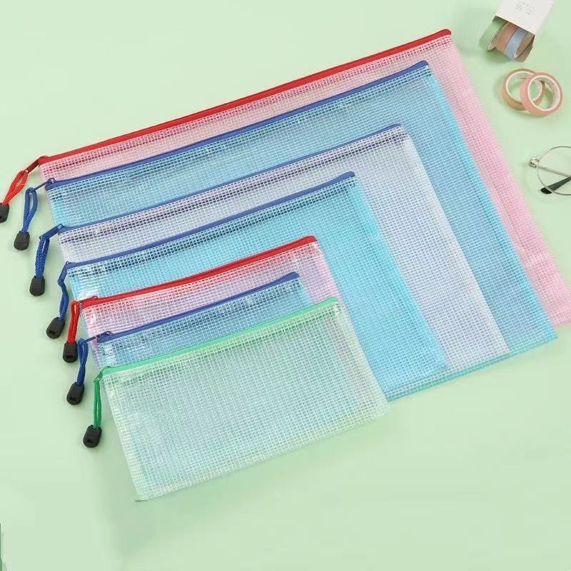 A4/A5/A6 Plastic Envelopes Zipper Envelope Document Storage Pouch Bag Holder Organizer Waterproof