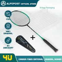 ALPSPORT PEACOCK Second-Forming T800 Full Carbon 4U Racket - Max 35LBS Aerodynamic Frame 6.8mm Stiff-Soft Shaft Pre-Strung(26LBS) & Pre-Wrapped Grip(Ready to Use) Accessories & Gift Box Gift for Badminton Enthusiasts