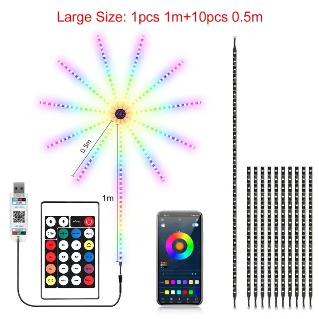 Smart Firework Fairy Lights Music Sync with APP Remote Control 180 LEDS for Disco Party lights for Holy Week and Graduation Season