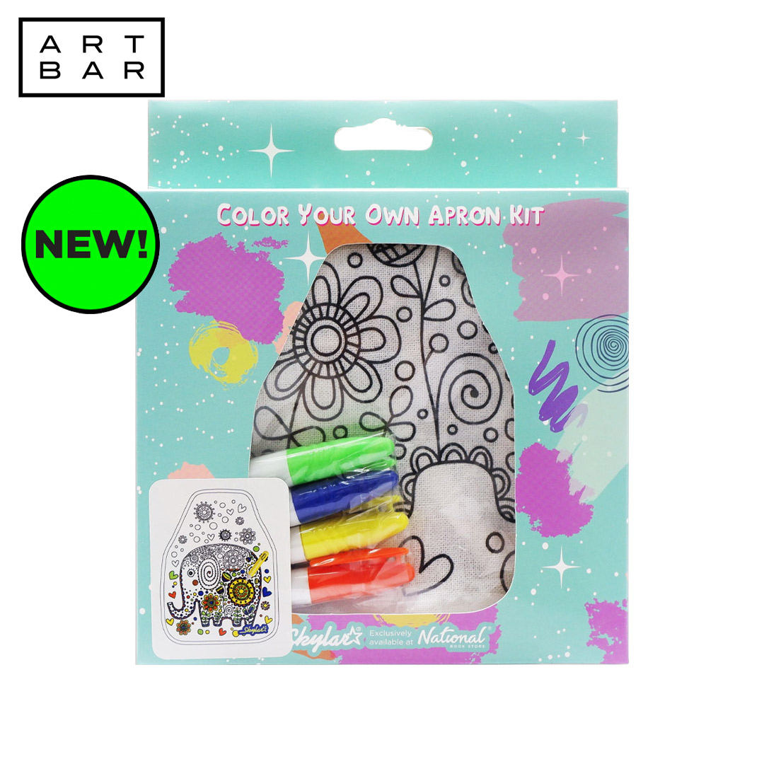 Skylar Diy Apron Kit Ap-002 with Color Pen Elephant - Art Bar