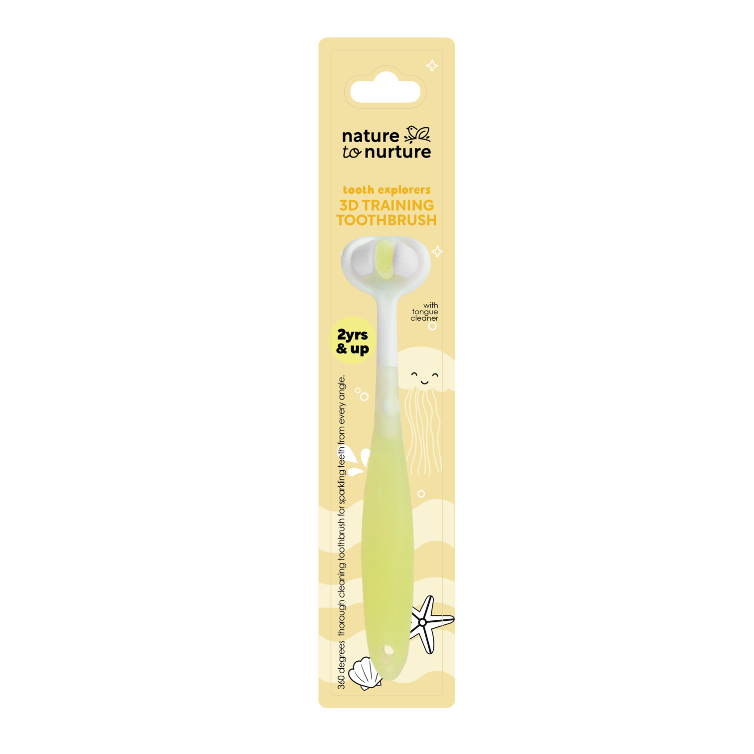 Nature to Nurture 3D Training Toothbrush for Toddlers & Kids (2 years+) | Easy Grip & Soft Bristles