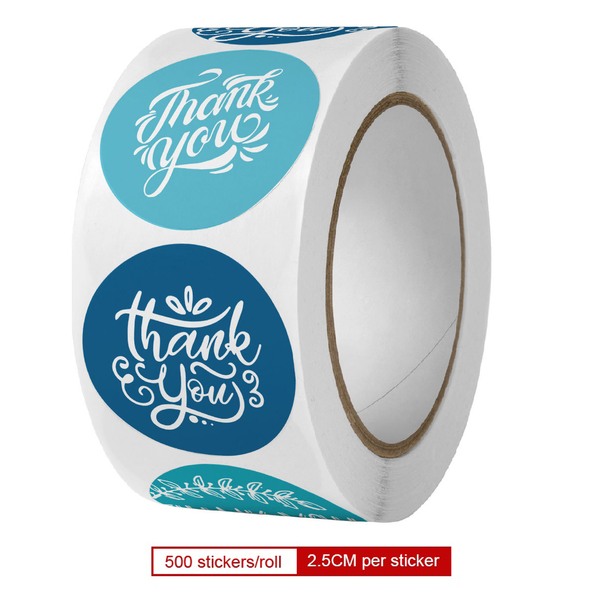 Flower Round Thank You Label Sticker 500PCS 1Roll Thank U Packaging Sticker Thank You Seal Sticker