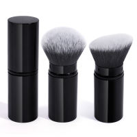 MAANGE 1Pcs/2pcs Loose Powder Brush Blush Brush Round Head Oblique Head Retractable Fluffy Soft Convenient To Store High-End Black Makeup Brush