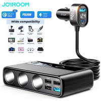 SENDEM 9 in 1 Cigarette Lighter Splitter JOYROOM 210W Cigarette Lighter Adapter with PD/QC 3.0 * 2 Charge(3.3FT Cable) 12V/24V Independent Switches DC Cigarette Outlet Car Charger for All Car Devices