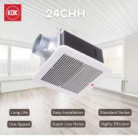 KDK 24CHH Ceiling Mounted Ventilating Fan Super Quiet Series (White) - Long Life Easy Installation One Speed Super Low Noise Standard Series Highly Efficient (GET NOW)(KIPCOL)